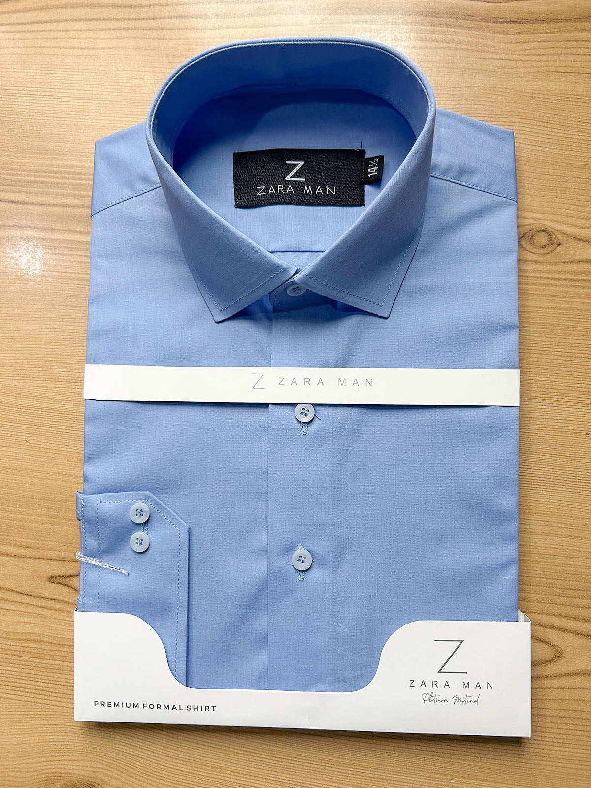 MFS728 100% Cotton Powder Blue Formal Dress Shirt For Men