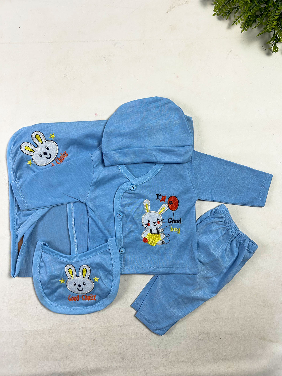 0Mth - 3Mth Good Boy Blue 5Pcs Gift Set For Newborn NBGS439