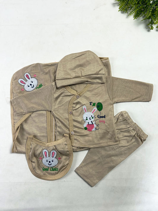 0Mth - 3Mth Good Boy Brown 5Pcs Gift Set For Newborn NBGS438