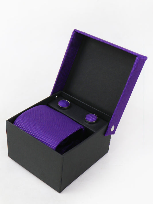 TBS16 3Pcs Tie Gift Box Tie Cuff-Link Pocket Square