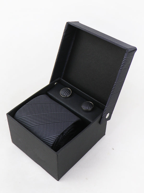 TBS22 3Pcs Tie Gift Box Tie Cuff-Link Pocket Square