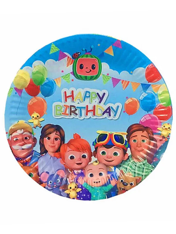 Birthday 9-inch Paper Plates Pack of 10 - Cocomelon