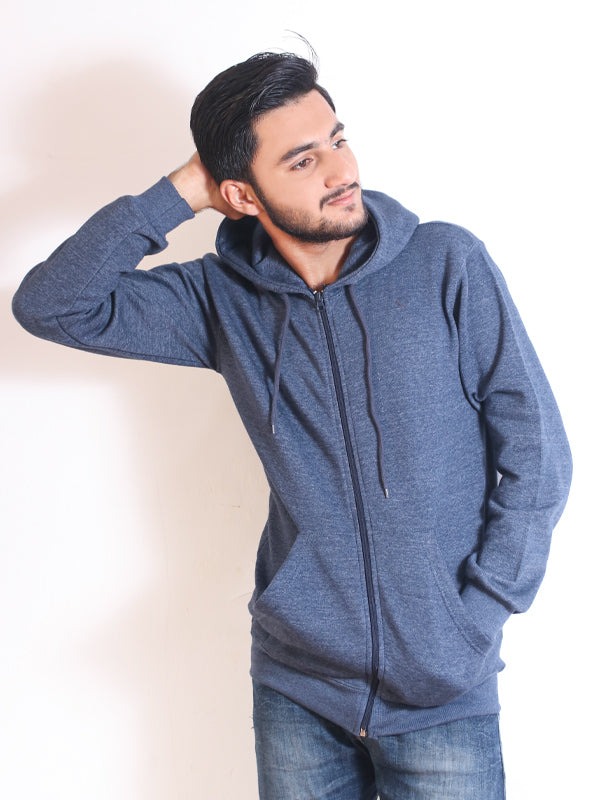 Unisex Zipper Hoodie Blue MH47