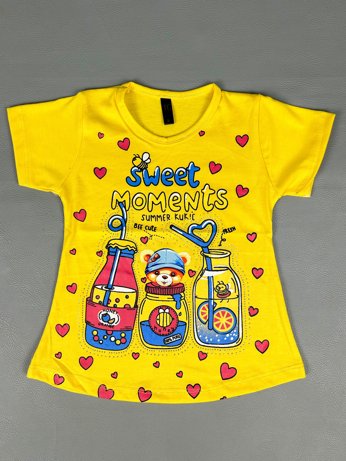 2.5Yrs - 7Yrs Moments Yellow T-Shirt For Girls TB GTS21