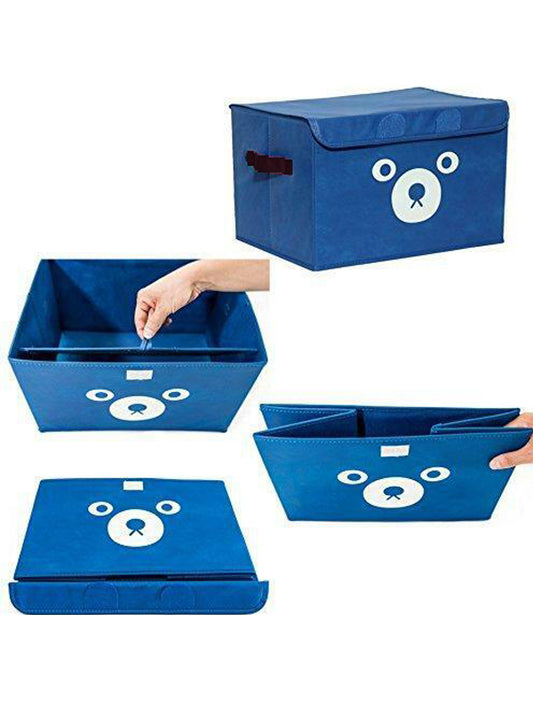 Panda Design Soft Fabric Storage Bag Royal Blue