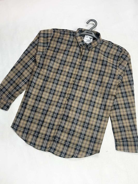 Brown Checks Casual Shirt For Men MCS142