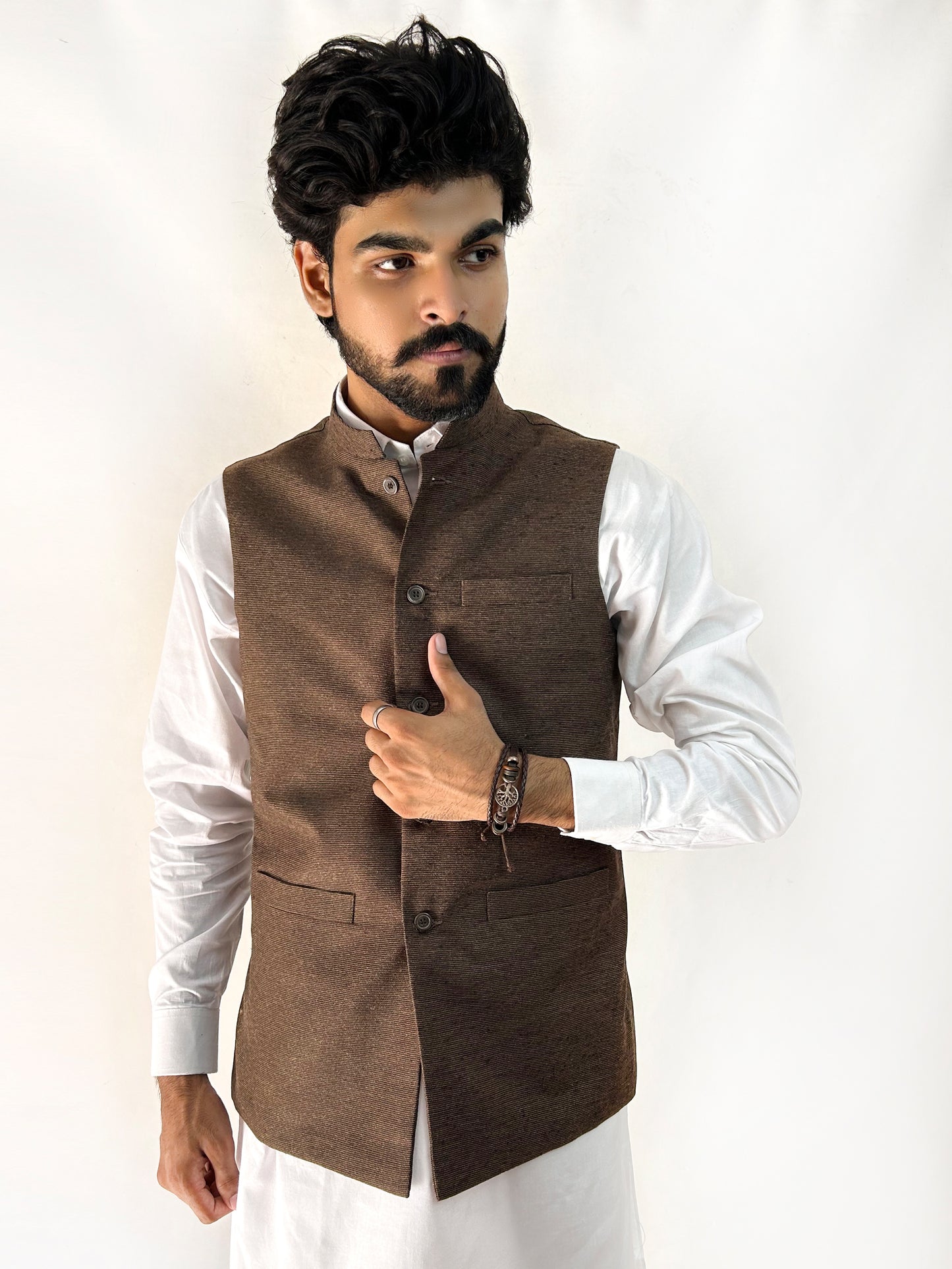 Brown Waistcoat for Men MW03