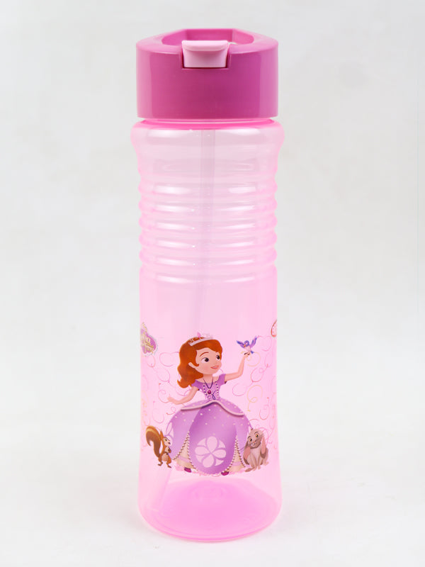 Plastic Transparent Water Bottle Cinderella Pink - 650ML
