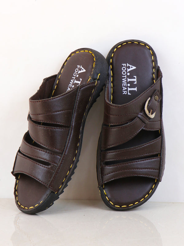 MC07 Men's Casual Slippers Brown