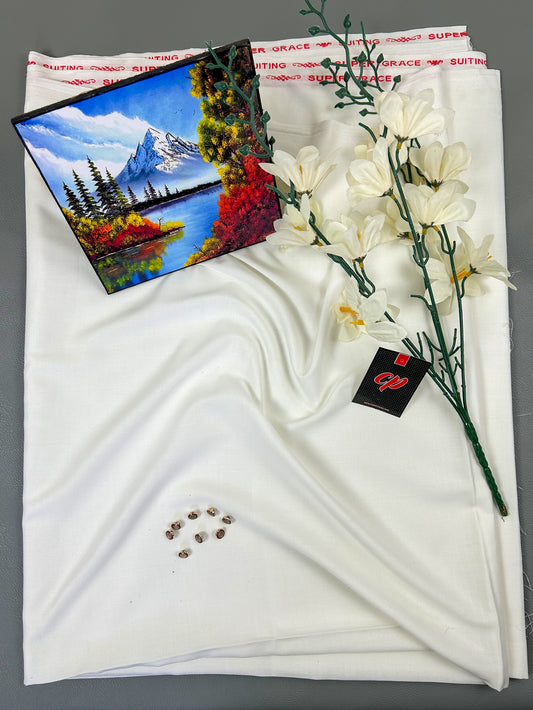 OFF White Unstitched Kameez Shalwar For Men MUF130