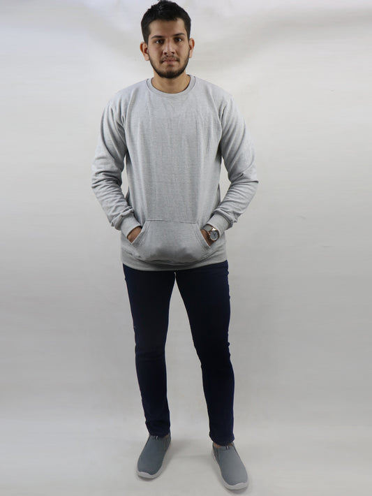 Grey Sweatshirt For Men MSS14