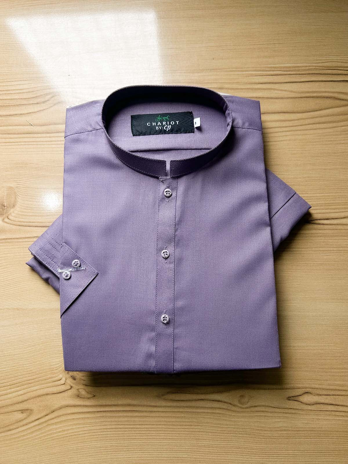 027-2 MSK518 Purple Stitched Suit Sherwani Collar Kameez Shalwar For Men