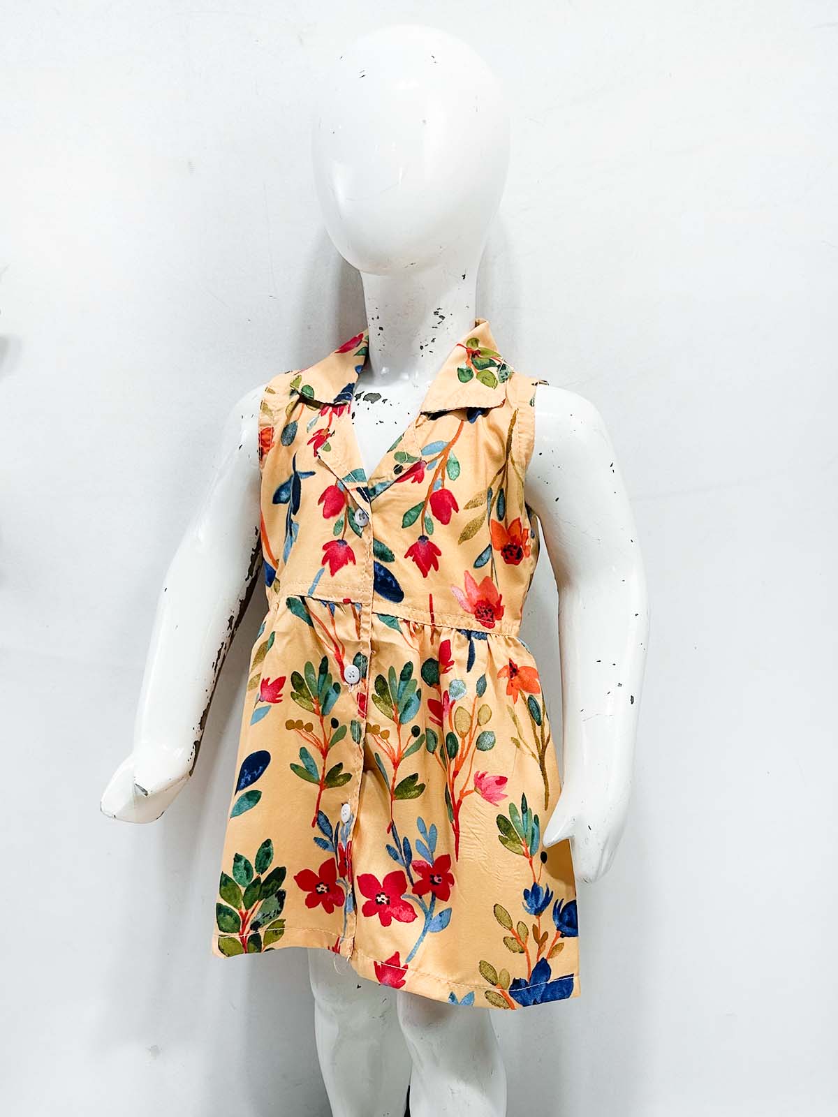 1Yr - 9Yrs Orange Frock For Girls NG GF47