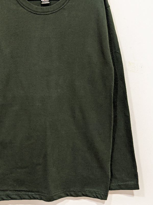 Dark Green Plain T-Shirt For Men MG MTS88