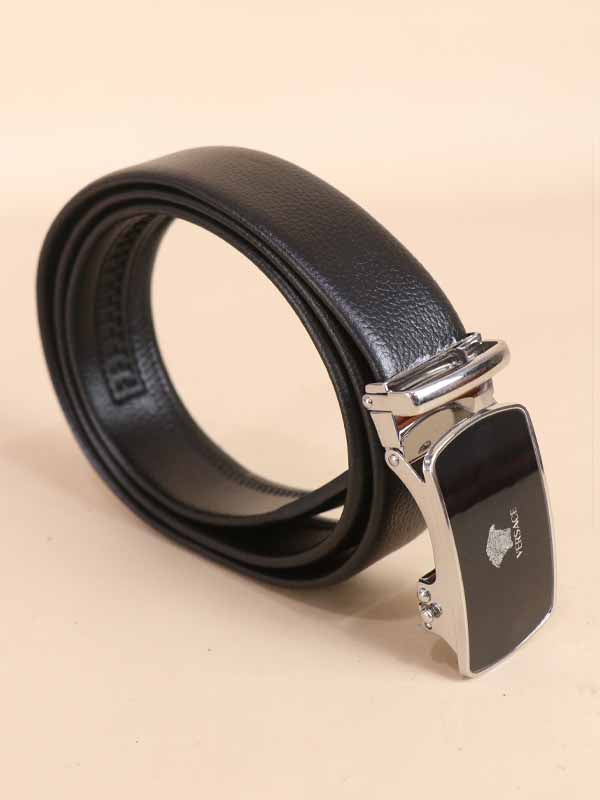 Black Faux Leather Belt For Men's MB21