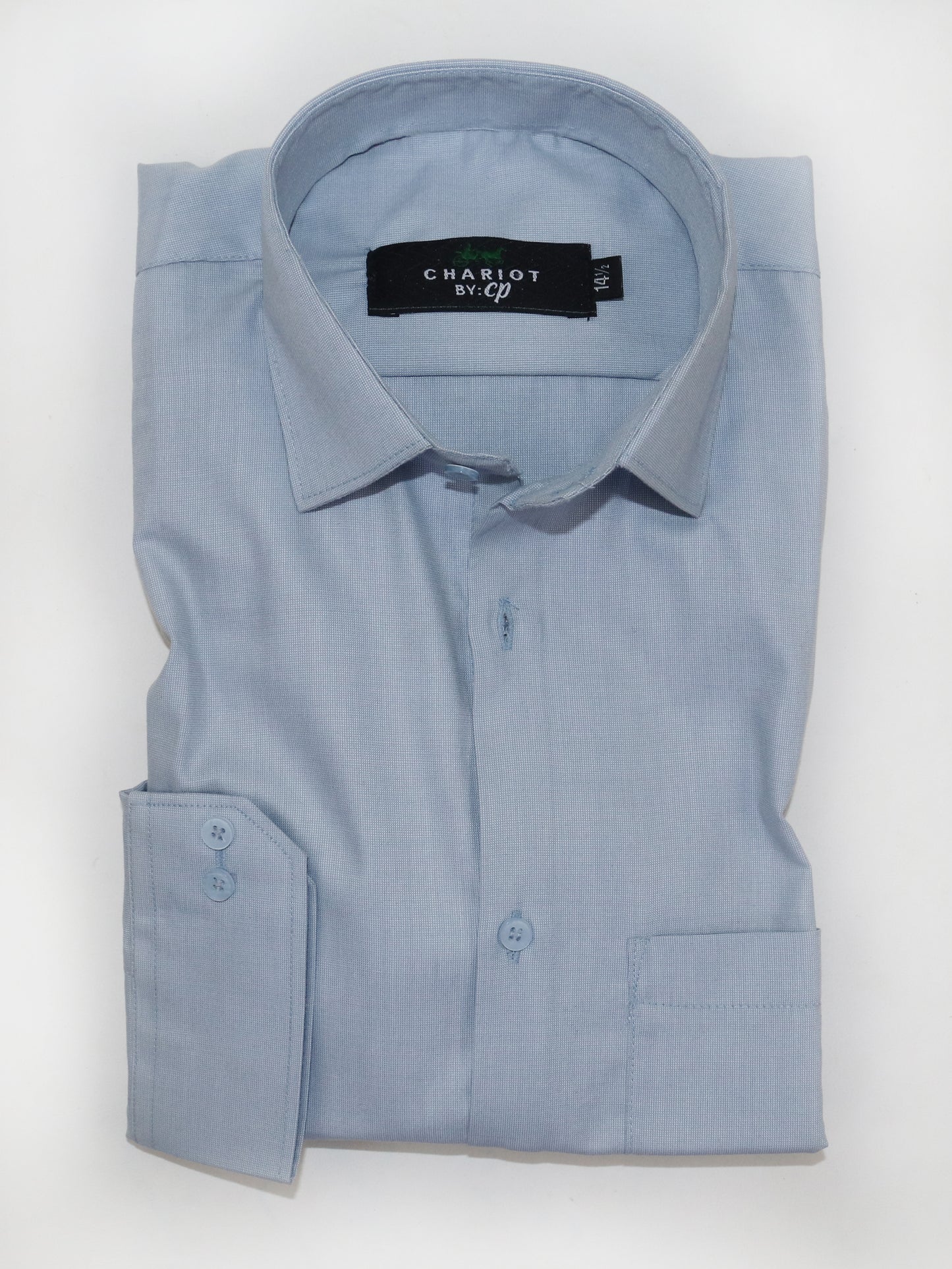 Light Blue Formal Dress Shirt For Men ZH MFS220