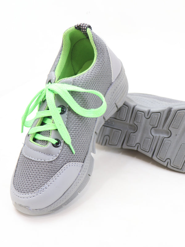 BS18 Boys Shoes 8Yrs - 12Yrs NK Grey