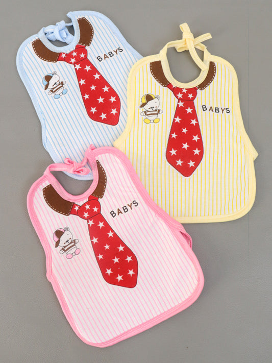 Pack Of 3 Tie Printed Bibs For Newborn