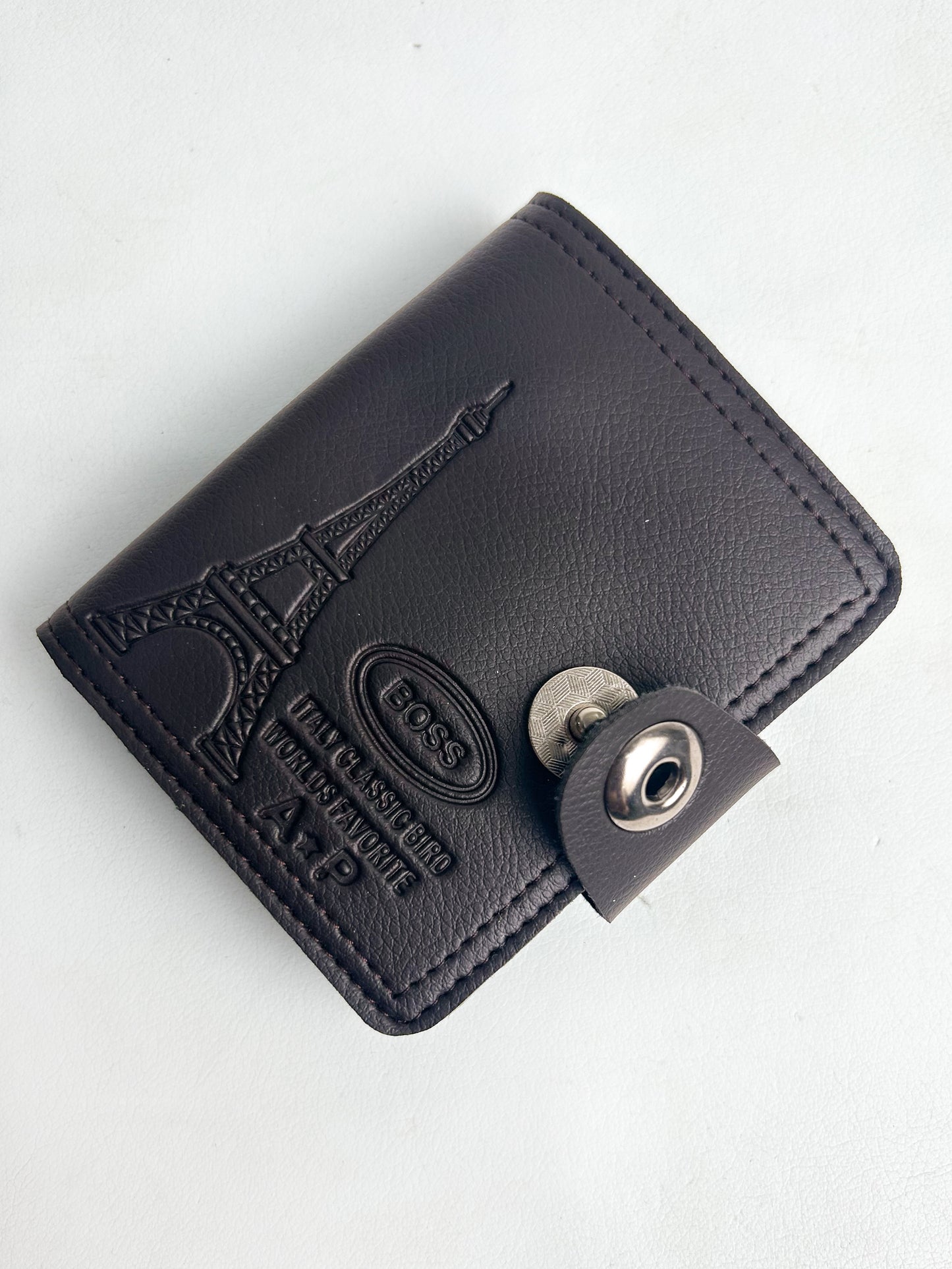 Black Syn-Leather Wallet For Men MW08