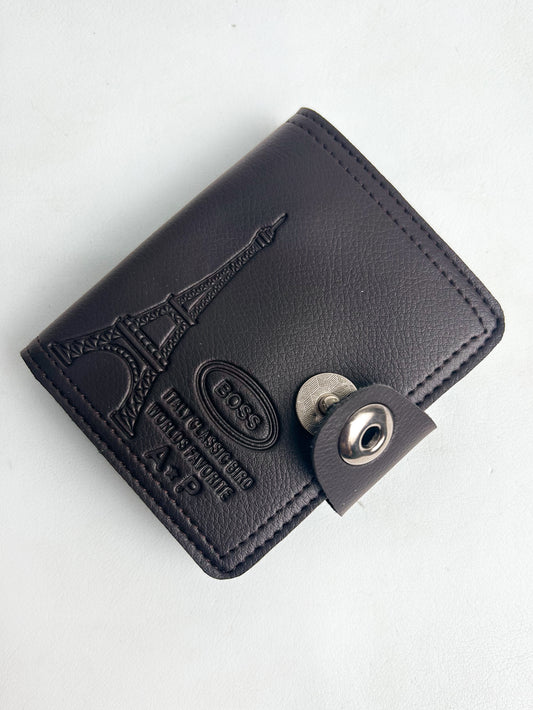 Black Syn-Leather Wallet For Men MW08