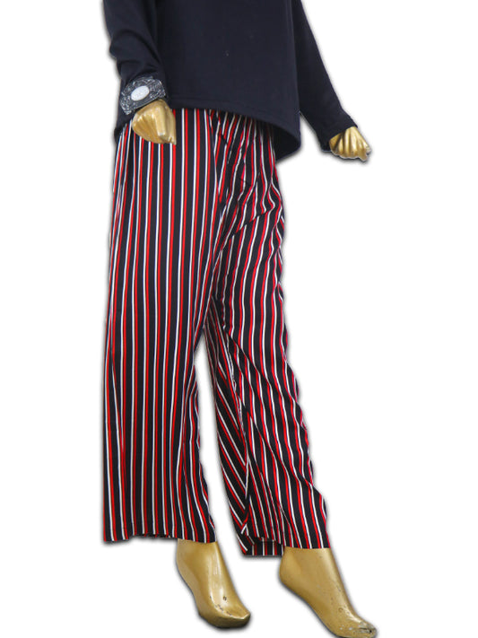 LT02 Ladies Casual Trouser Stripes WR Black