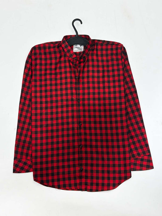 Red Checks Casual Shirt For Men MCS123