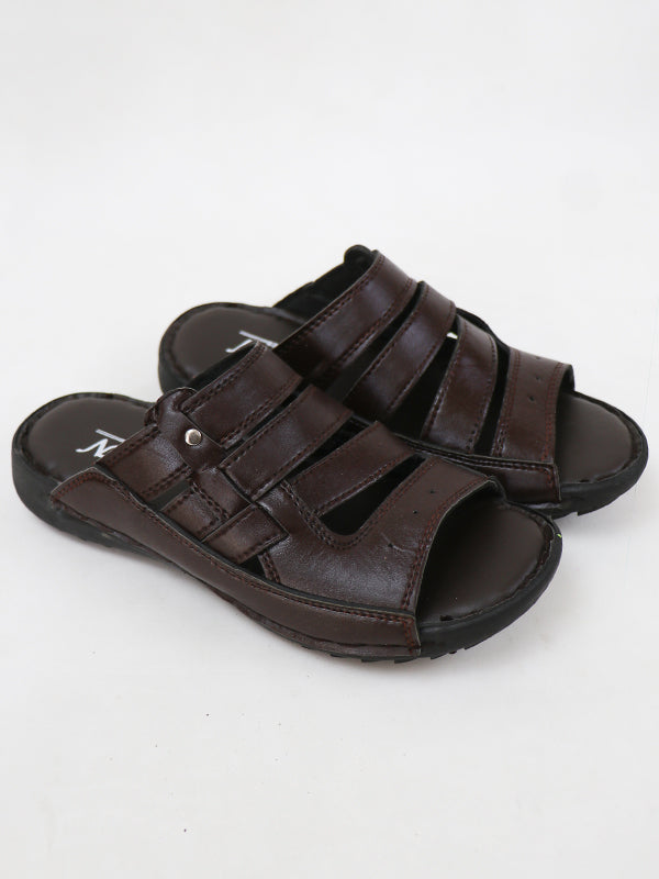 MC141 NM Men's Casual Slippers Dark Brown