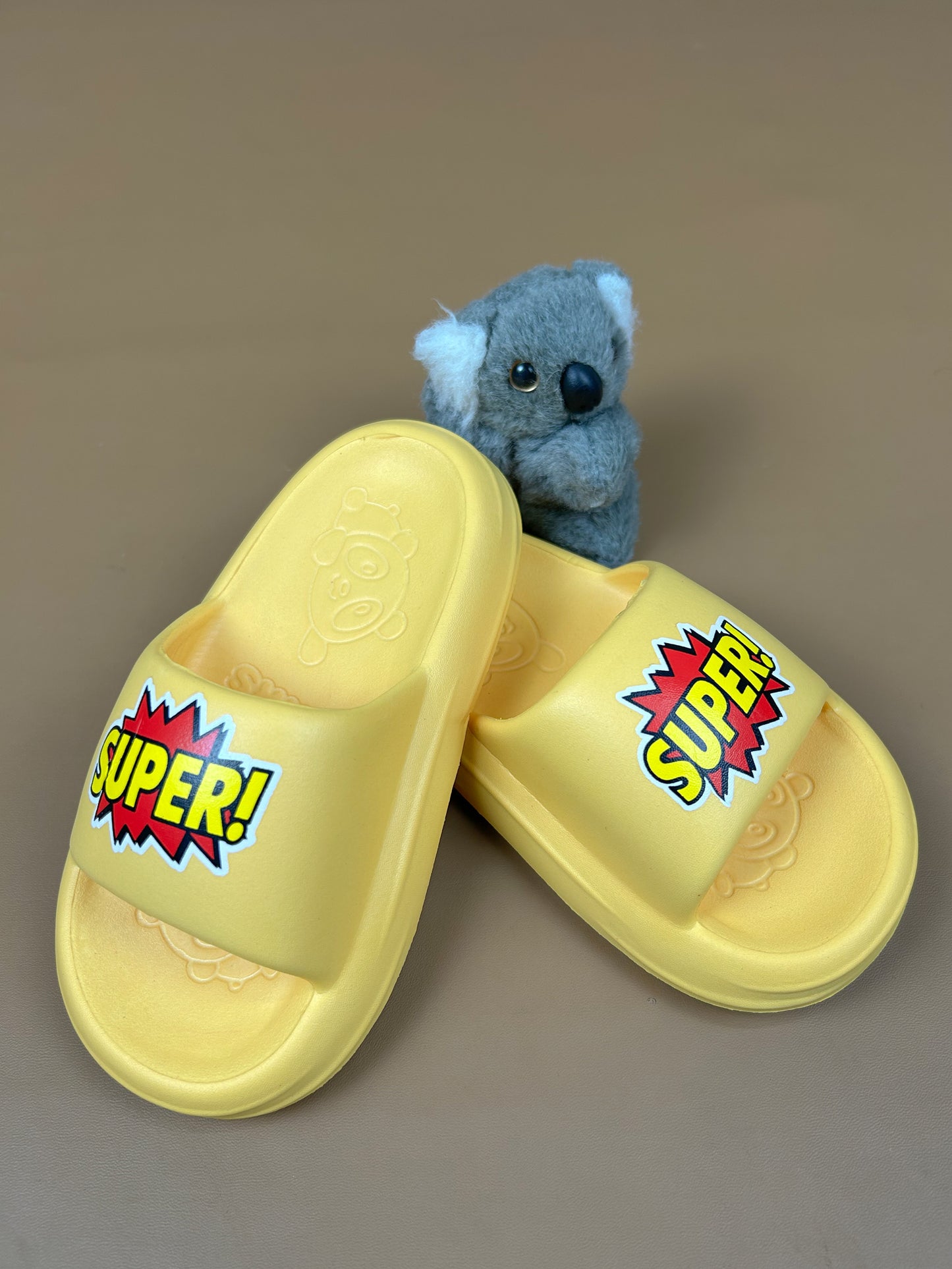 Beige Casual Soft Slippers for Kids KS16