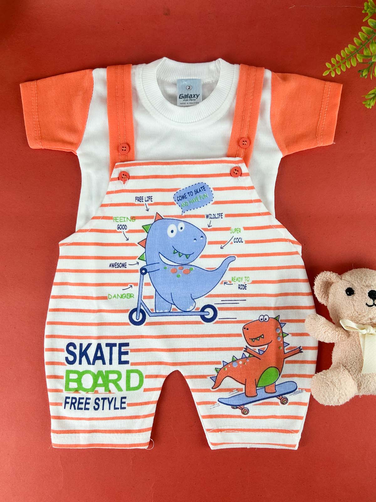 3Mth - 9Mth Orange Romper For Newborn HG NBR141