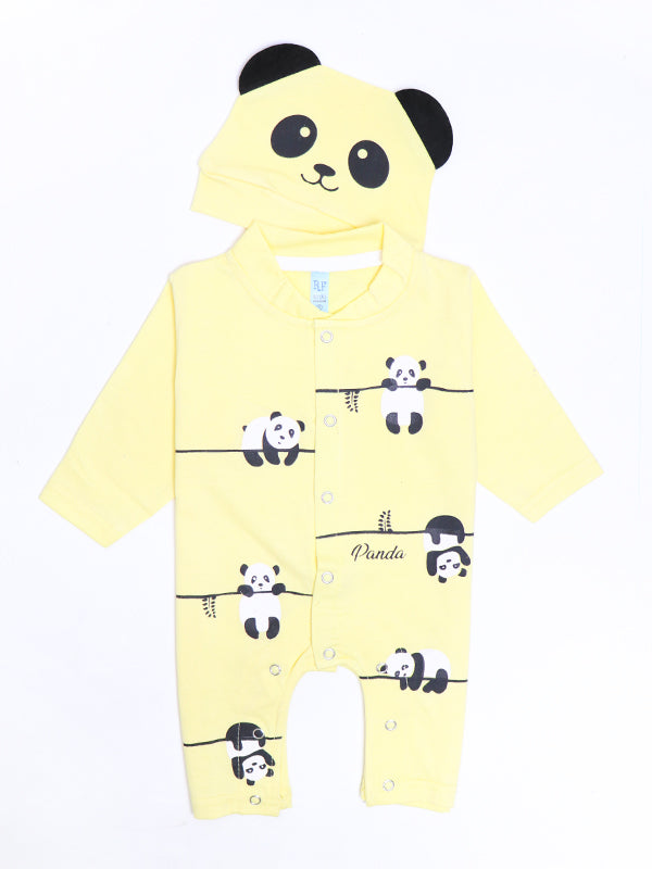 ATT Newborn Romper 3Mth - 9Mth Panda Light Yellow