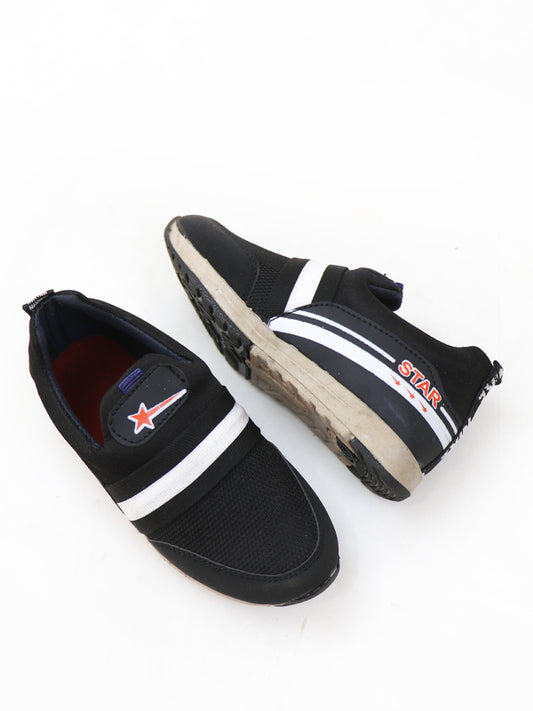 BJ23 Boys Shoes 8Yrs - 17Yrs Black