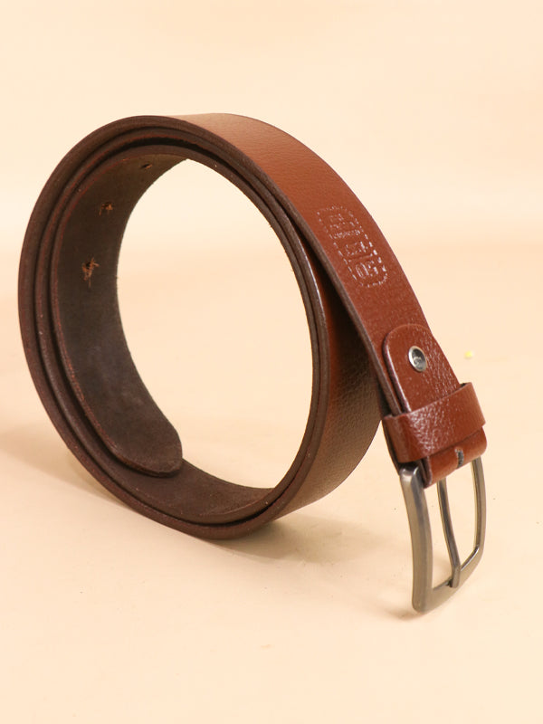 Brown Faux Leather Belt For Men's MB12