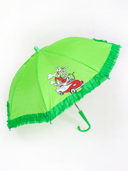 Small Cartoon Umbrella For Kids Green KU01