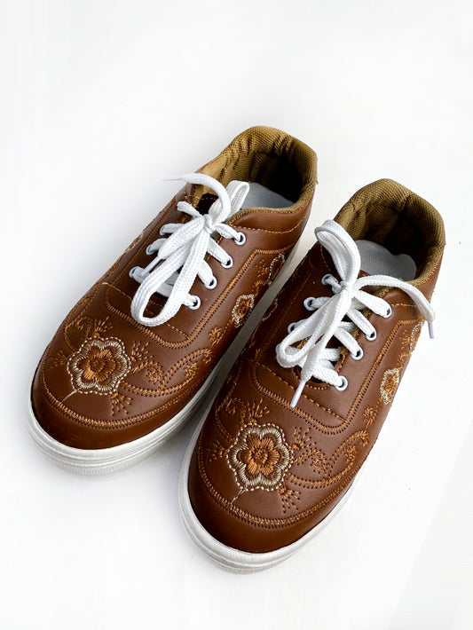 Brown Sneakers For Women/Girls GWS09