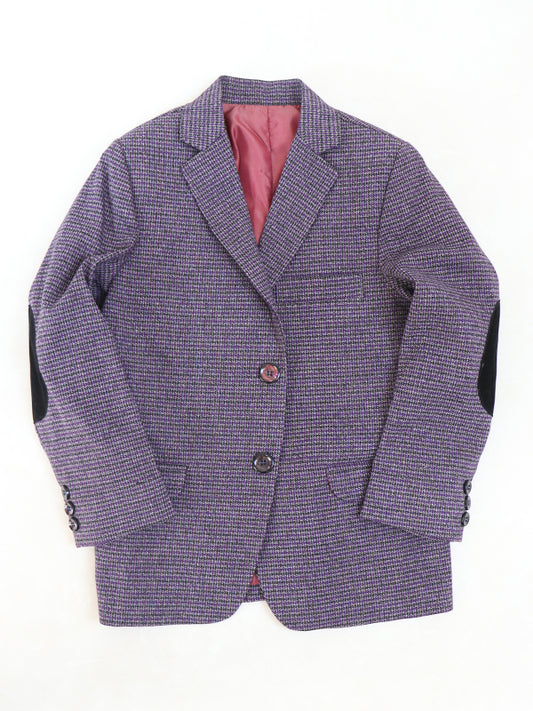 Boys Tweed Casual Coat Blazer 7Yrs - 15Yrs Light Purple Design