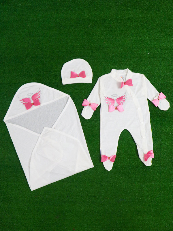 0Mth - 3Mth Bow Pink 5Pcs Gift Set For Newborn NBGS46