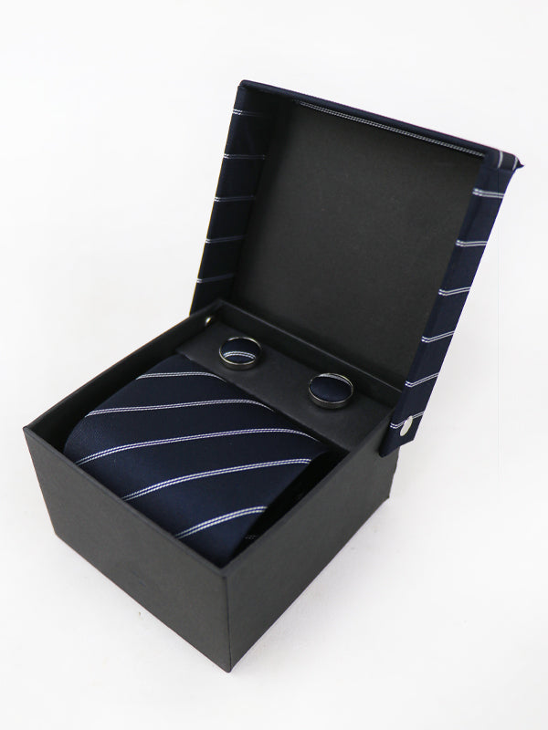 TBS04 3Pcs Tie Gift Box Tie Cuff-Link Pocket Square