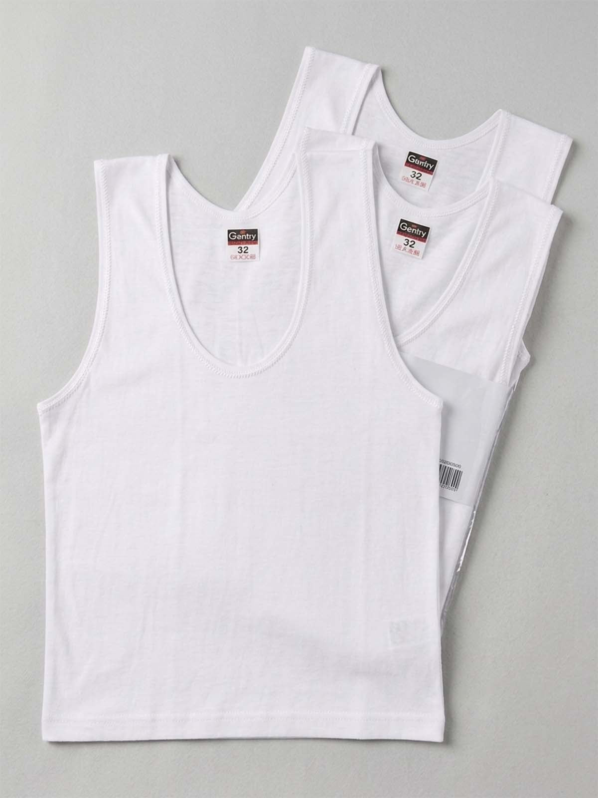 Pack of 3 White Cotton Vest for Men MU19