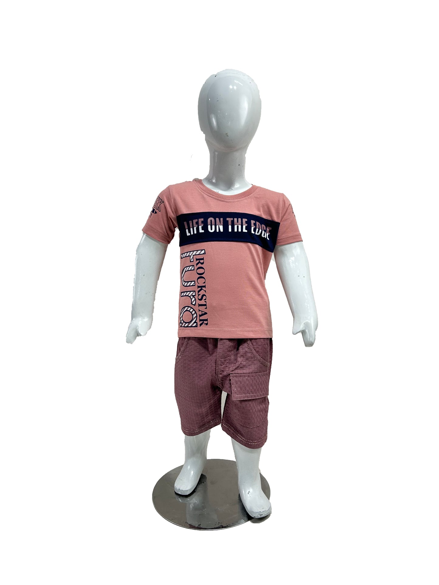 1Yr - 4Yrs Kids Suit Rock Star Pink Shade BS420