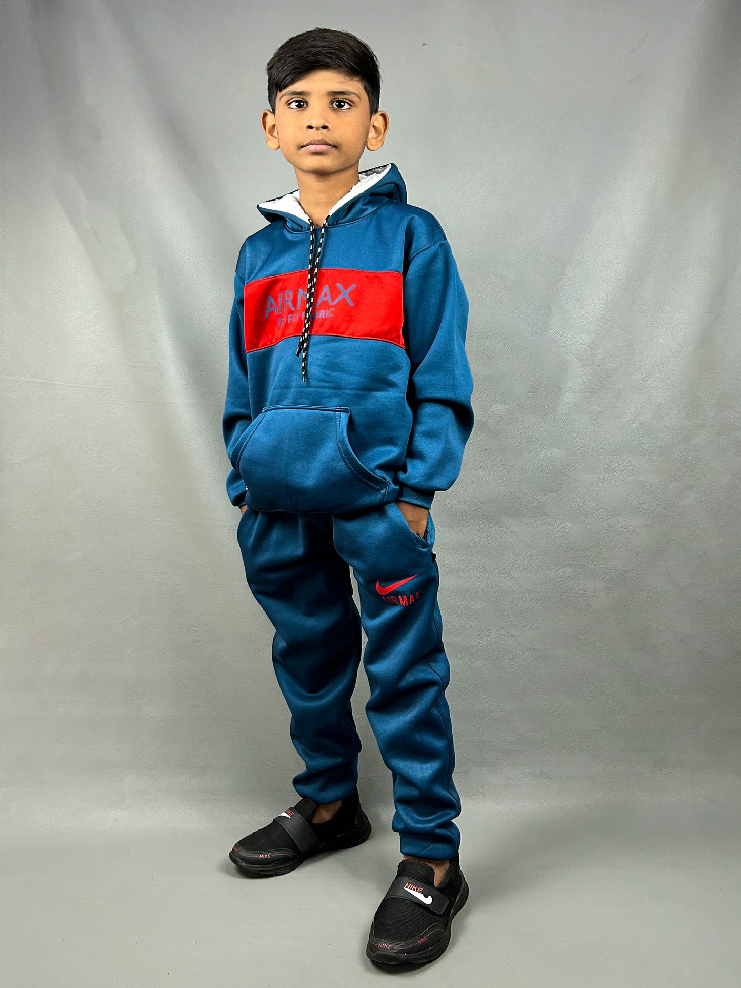 7Yr - 11Yrs Prussian Blue Track Suit For Boys AH KTR34