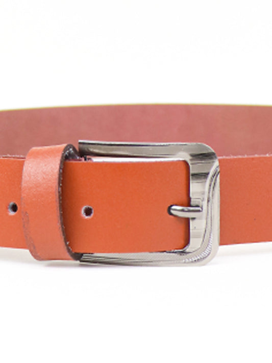 Classic Leather Slim Belt Copper Red