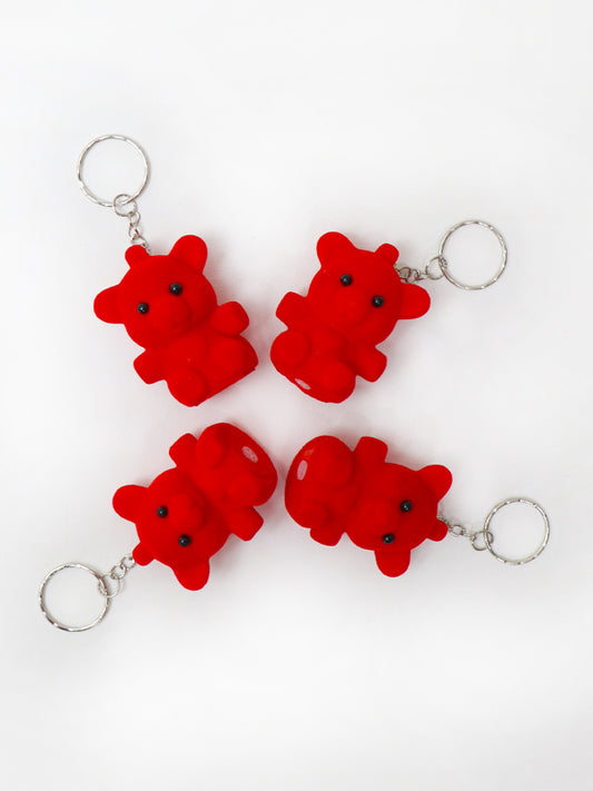 KC05 Bear Keychain Red - Pack of 4