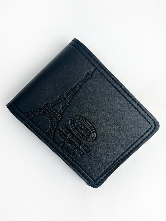 Black Syn-Leather Wallet For Men MW02