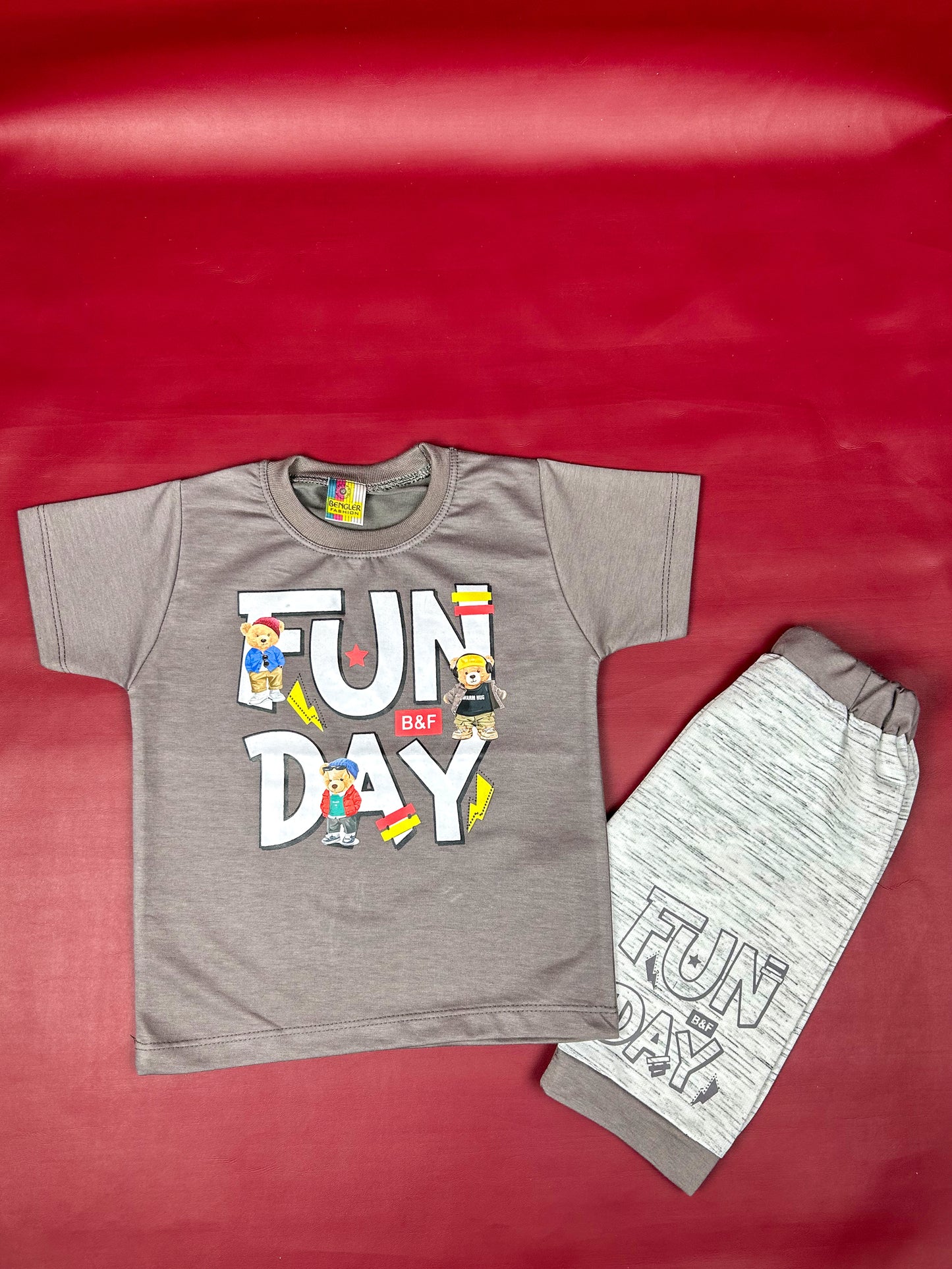 1Yr - 4Yrs Fun Day Grey Suit For Kids BS254