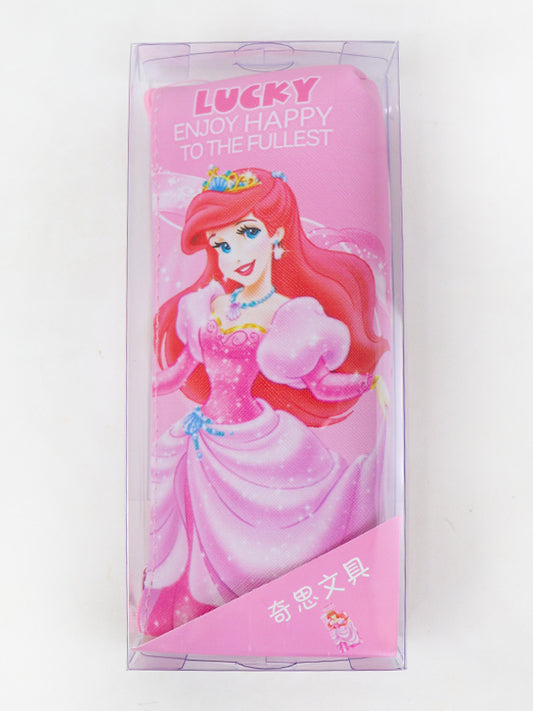 PB02 Zipper Pencil School Pouch For Kids Disney Princess Pink