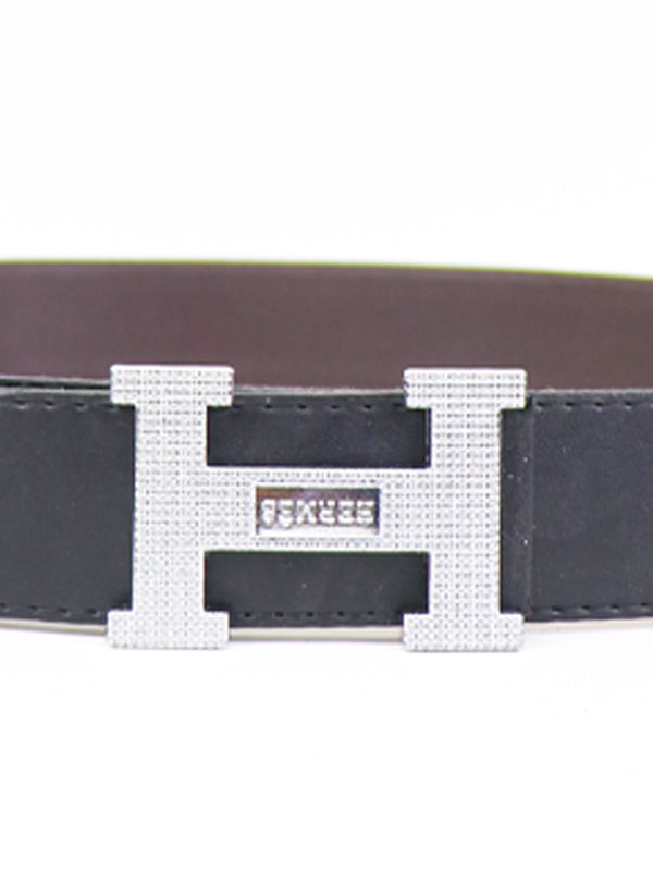 HY Men's Leather Belt Black