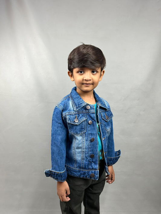 6Mth- 8Yrs RAF Faded Dusk Blue Denim Jacket For Kids KJ13