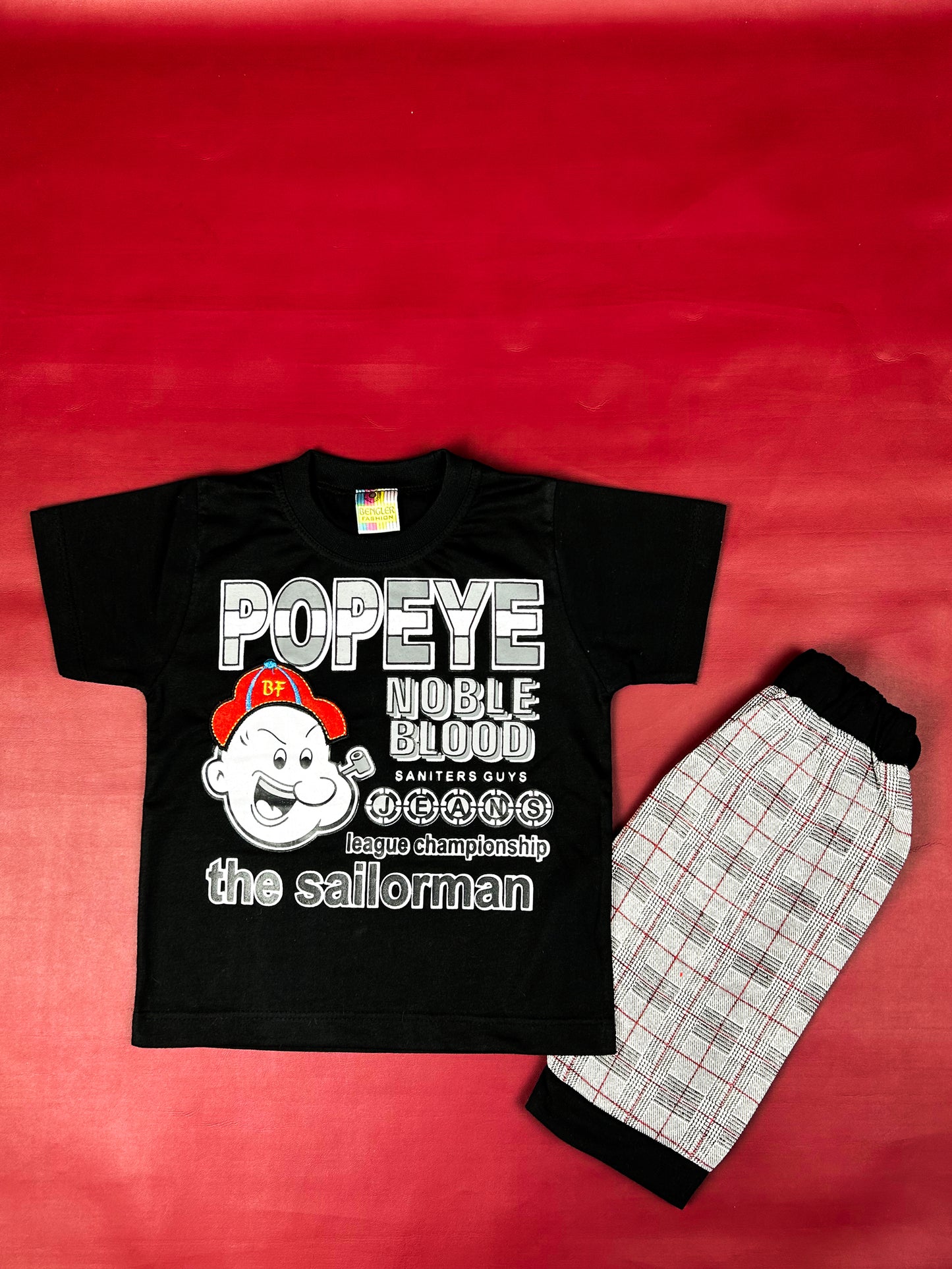 1Yr - 4Yrs Popeye Black Suit For Kids BS261