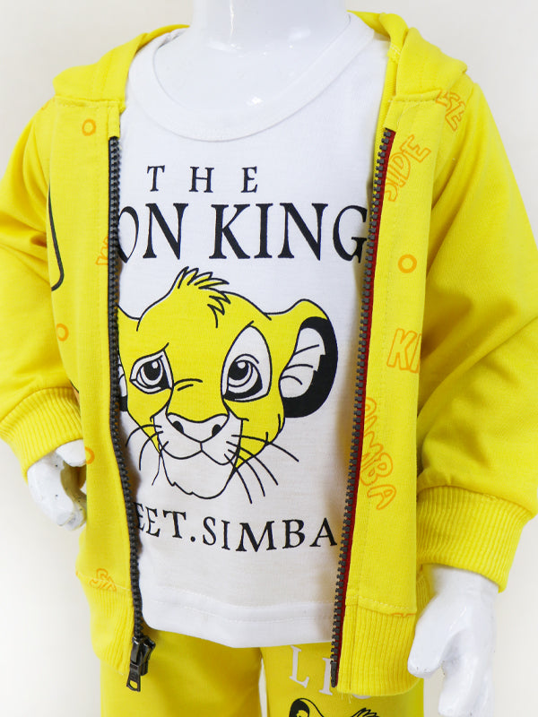 BS19 SK Hooded Kids Suit 1Yr - 4Yr Lion King Yellow