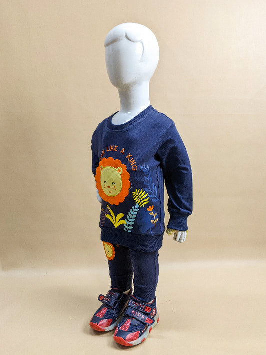 1Yr - 4Yrs Jersey King Navy Blue Suit For Kids BS101